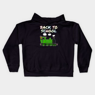 Back To School Steam Train (Green) Kids Hoodie